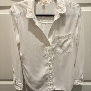 White Long Sleeve Button Down - Small - Cloth & Stone - Anthropologie